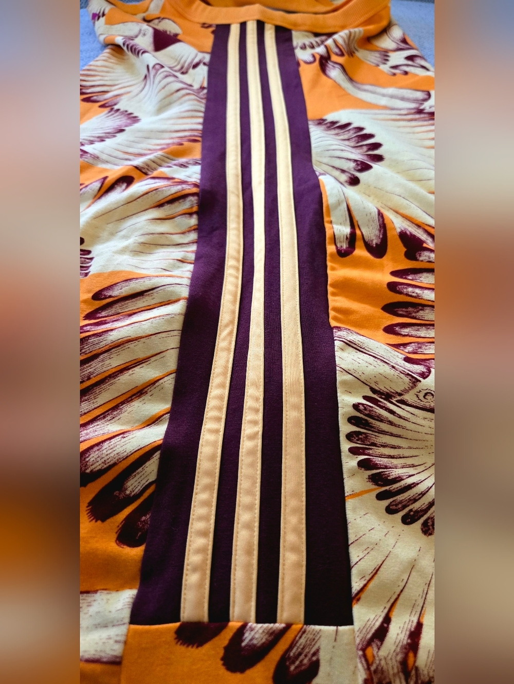 NWT ADIDAS x FARM RIO Orange Graphic Tucan Print Slim Sleeveless Dress Size: M - Picture 8 of 12